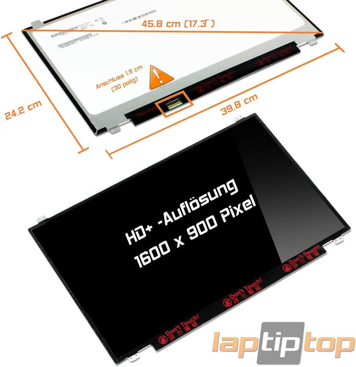 Laptiptop 17,3" LED Display Glossy passend für Lenovo Ideapad 320-17IKB WXGA++ HD+ Bildschirm
