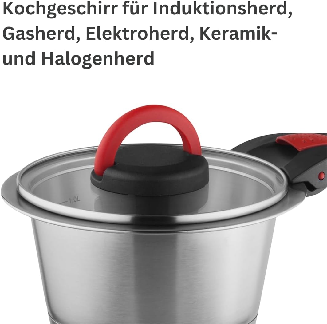 Quick Clack Pro Glasdeckel Ø 24cm, Kochtopf-Zubehör, Ersatzteile Kochzubehör, Deckel passend zu Topf