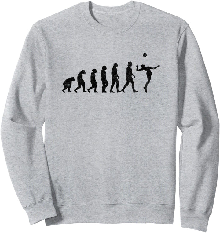Volleyball Spieler Evolution Volleyballer Sweatshirt