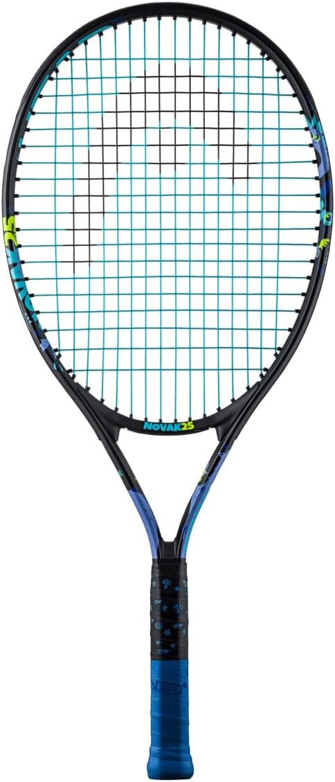 HEAD Novak 25 Tennisschläger, Schwarz/Blau, 8-10 Jahre