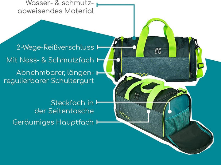 neoxx - Champ Sporttasche - Tasche aus recycelten PET-Flaschen - ideal für Sport und Schule BOOM, BO