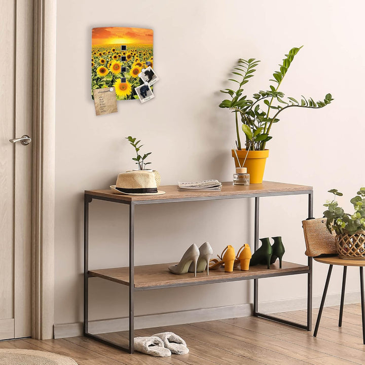 banjado® Design Schlüsselkasten aus Edelstahl Motiv Sonnenblumenmeer für 10 Schlüssel - Schlüsselsch