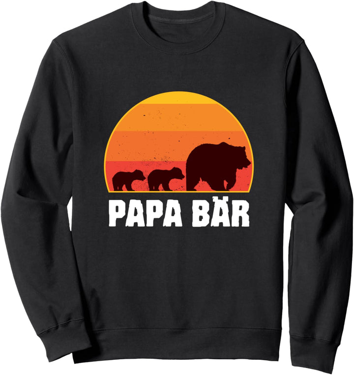 Papa Bär - Vater von Zwillingen - Vatertag Retro Sweatshirt