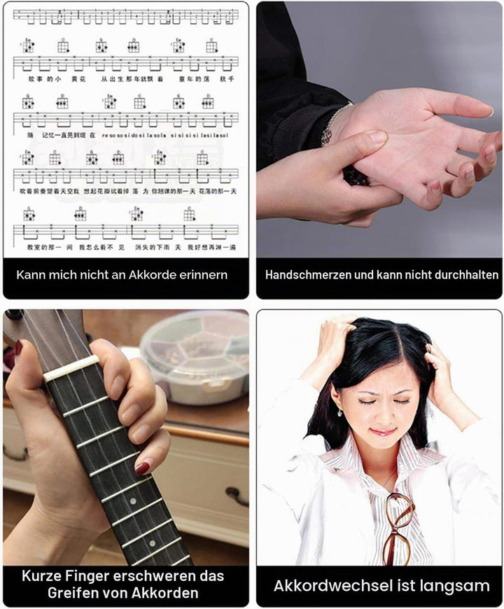 Ukulele Akkord Lernsystem - Klassische Übungshilfe für Trainer und Anfänger - Professionelle Akkord