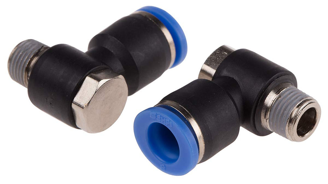 RS PRO Winkelgewindeadapter, Gewinde-zu-Rohr, Polyoxymethylene, R1/8 Stecker, 10 bar, Packung a 10 S