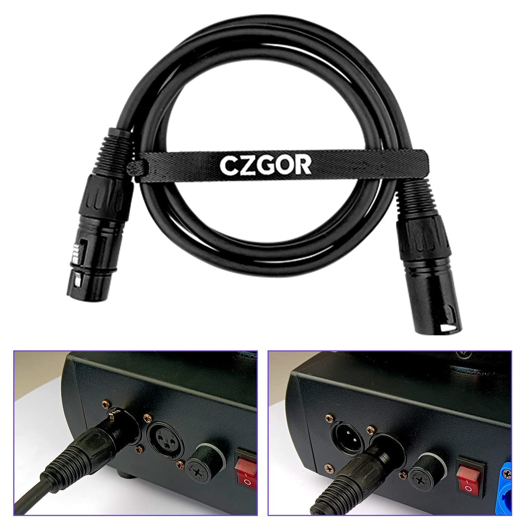 Czgor DMX Kabel 1.2M 6 Stück, Flexibles 3-Pin Signal XLR Männchen zu Weibchen DMX Kabeldraht, Geeign