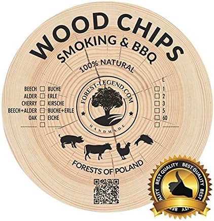 5 Liter Rauchen Holz Chips für BBQ und Raucher, 100% Natur aus polnischen Wäldern (Eiche)