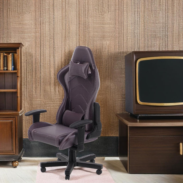 TOYANDONA Puppenhaus Möbel für Bürodekoration und Sammler Detaillierte Miniatur Büro Stuhl für Gamer