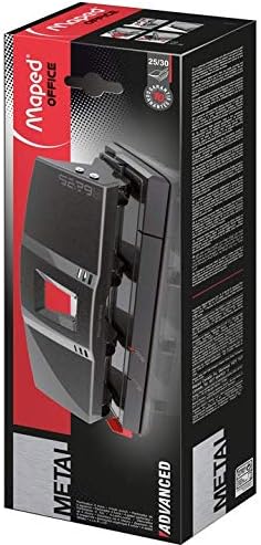 Maped M622511 - 4-Fach-Locher Advanced, Metal 25/30 Blatt Locher für 4 Löcher 4 Hole Punch, Locher f