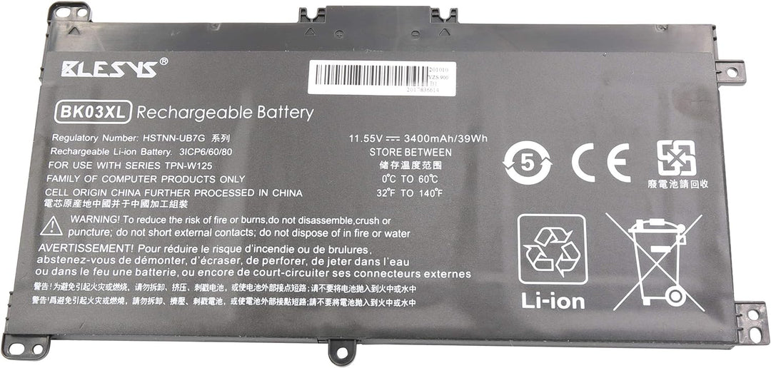BLESYS BK03XL HSTNN-UB7G 916811-855 Laptop Akku für HP Pavilion x360 14 14M 14-BA000 14M-BA000 14m-b