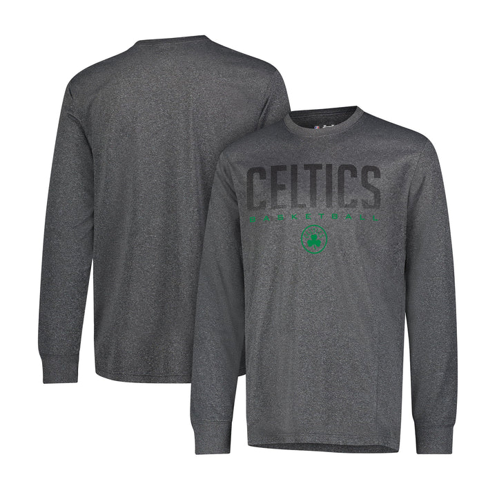 NBA Herren T-Shirt Long Sleeve Pullover Performance Tee Shirt, Team Logo Grau Boston Celtics L, Bost