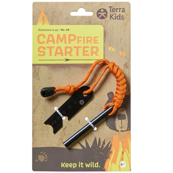 HABA Terra Kids Feuerstahl – Outdoor-Feuerstarter für Kinder ab 6 Jahren – Robustes Firestarter-Tool