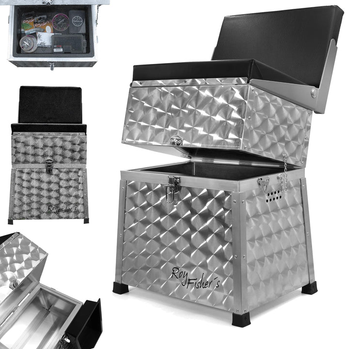 Roy Fishers Sitzkiepe mit Angelkiste Angelkoffer Sitzbox Angelbox Angelsitz Angeln (1-ladig), 1-ladi