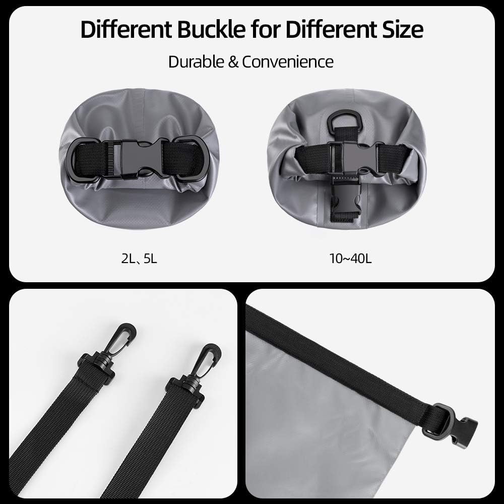 ROCKBROS Dry Bag Wasserdicht Packsack für Wassersport, Strand, Schwimmen Boot Kajak Rafting Segeln 4