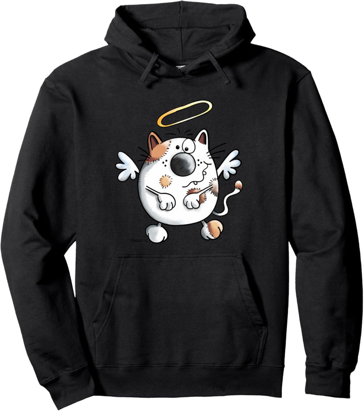 Lustige Schutzengel Katze I Katzenmotiv Katzen Fun Pullover Hoodie