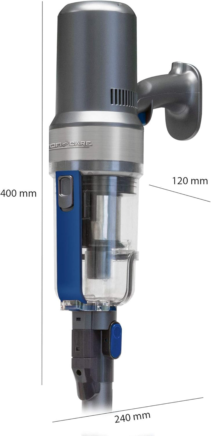 ProfiCare PC-BS 3085 A Akku Bodenstaubsauger, Eco-Cyclon-Twin-Spin Akku-Sauger mit 25,9 V Lithium-Io