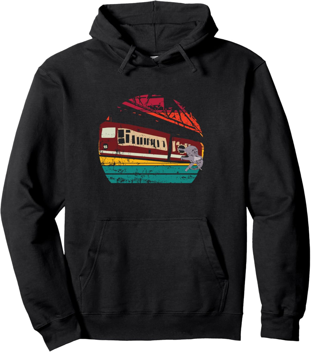 Lustiges Tuffi Wuppertal Elefant fällt aus Schwebebahn Pullover Hoodie