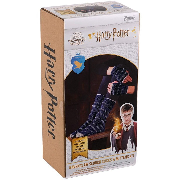 Harry Potter Strickset Strümpfe & Fäustlinge - Ravenclaw Design