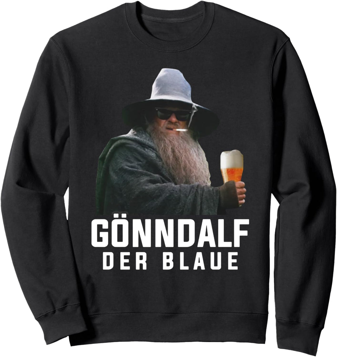Gönndalf der blaue biertrinker saufen bier beer Sweatshirt