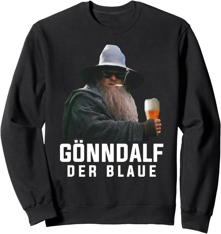 Gönndalf der blaue biertrinker saufen bier beer Sweatshirt