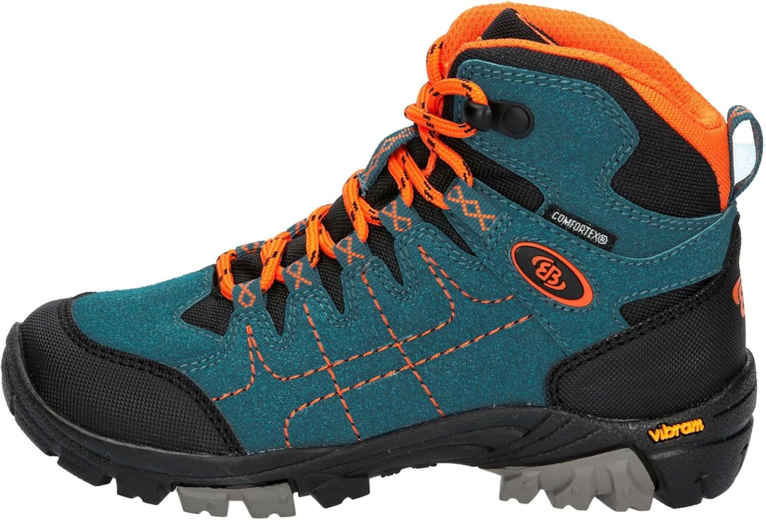 Brütting Unisex Kinder Mount Shasta Kids Hi Trekking-& Wanderstiefel 30 EU Petrol Schwarz Orange, 30