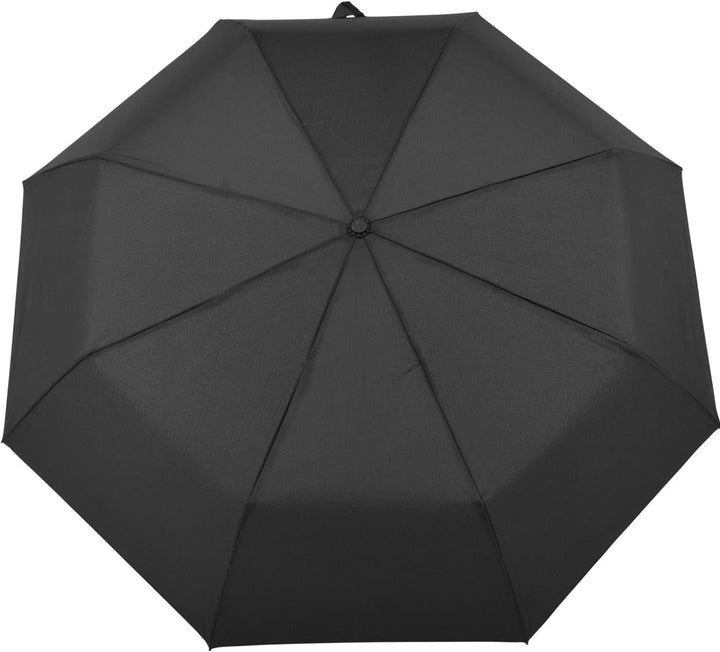 iX-brella Big Fiberglas Taschenschirm 104cm mit farbigen Doppel-Speichen - schwarz-orange, Schwarz-o