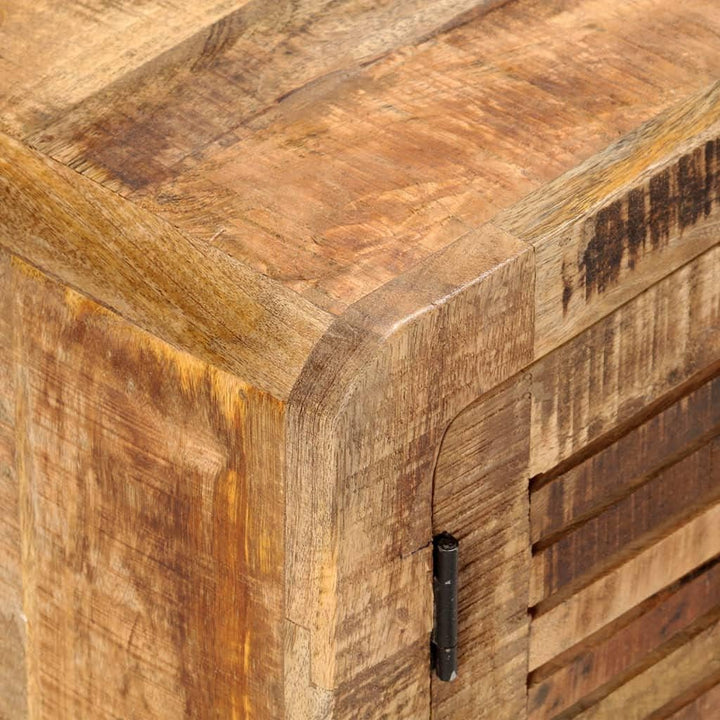 vidaXL Raues Mangoholz TV Schrank 2 Türen 1 Schublade Lowboard TV Möbel Sideboard Fernsehtisch Ferns