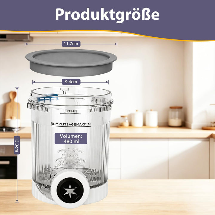 ICARE 2 Stück Eisbehälter für Ninja Swirl CREAMi NC700 / NC701EU, 480 ml | Creamy Tubs Zubehör mit D