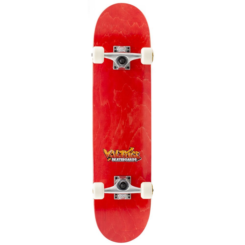 Voltage Graffiti Logo Red Complete Skateboard - 7.5 inch