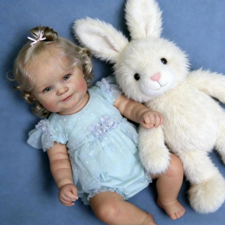 Zero Pam Reborn Baby Vollsilikon Lebensecht Mädchen, 50CM Lebensechte Baby Puppe Mit Haaren, Realist