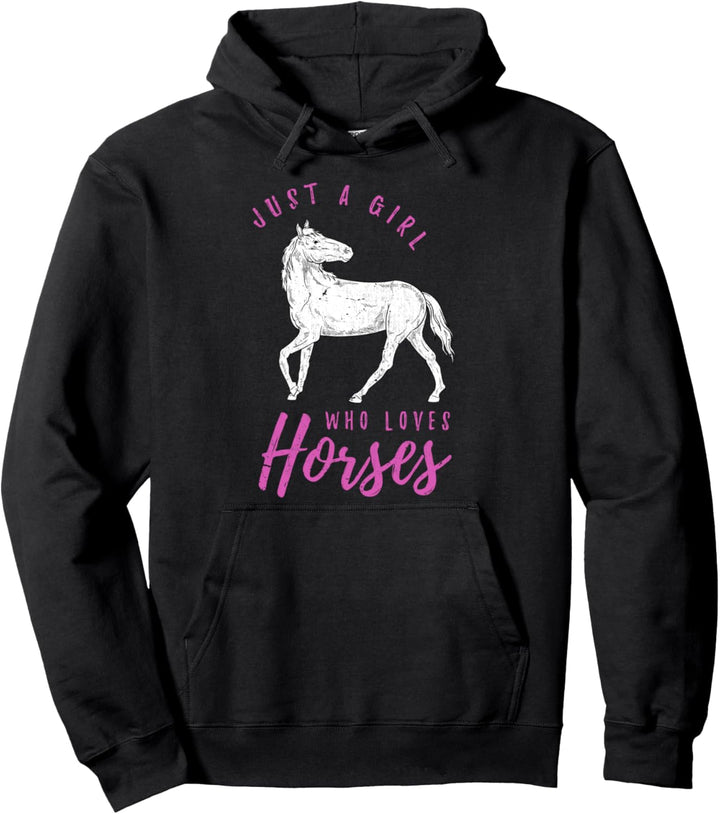 Nur ein Mädchen das Pferde liebt Reiterin Pferde Pullover Hoodie