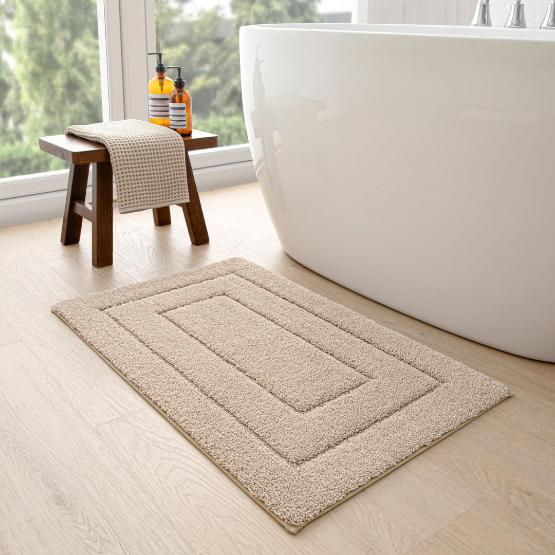 DEXI Badteppich rutschfeste,weicher Badezimmerteppich Wasserabsorbierend Badematte maschinenwaschbar
