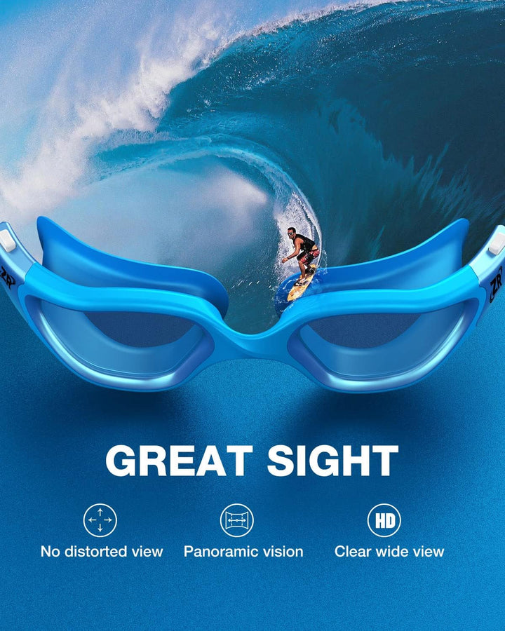 ZIONOR G1 - Polarisierte Schwimmbrille für Unisex und Erwachsene und Damen, beschlagfrei, 100% UV-Sc