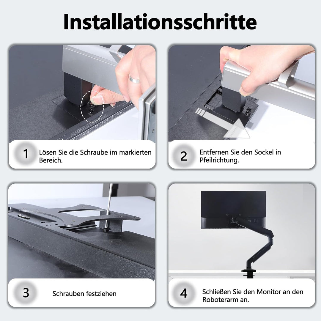 M24h VESA-Adapter kompatibel mit HP Monitoren (passend für M24h, M27h, 527sh, 524sh) – Wandhalterung