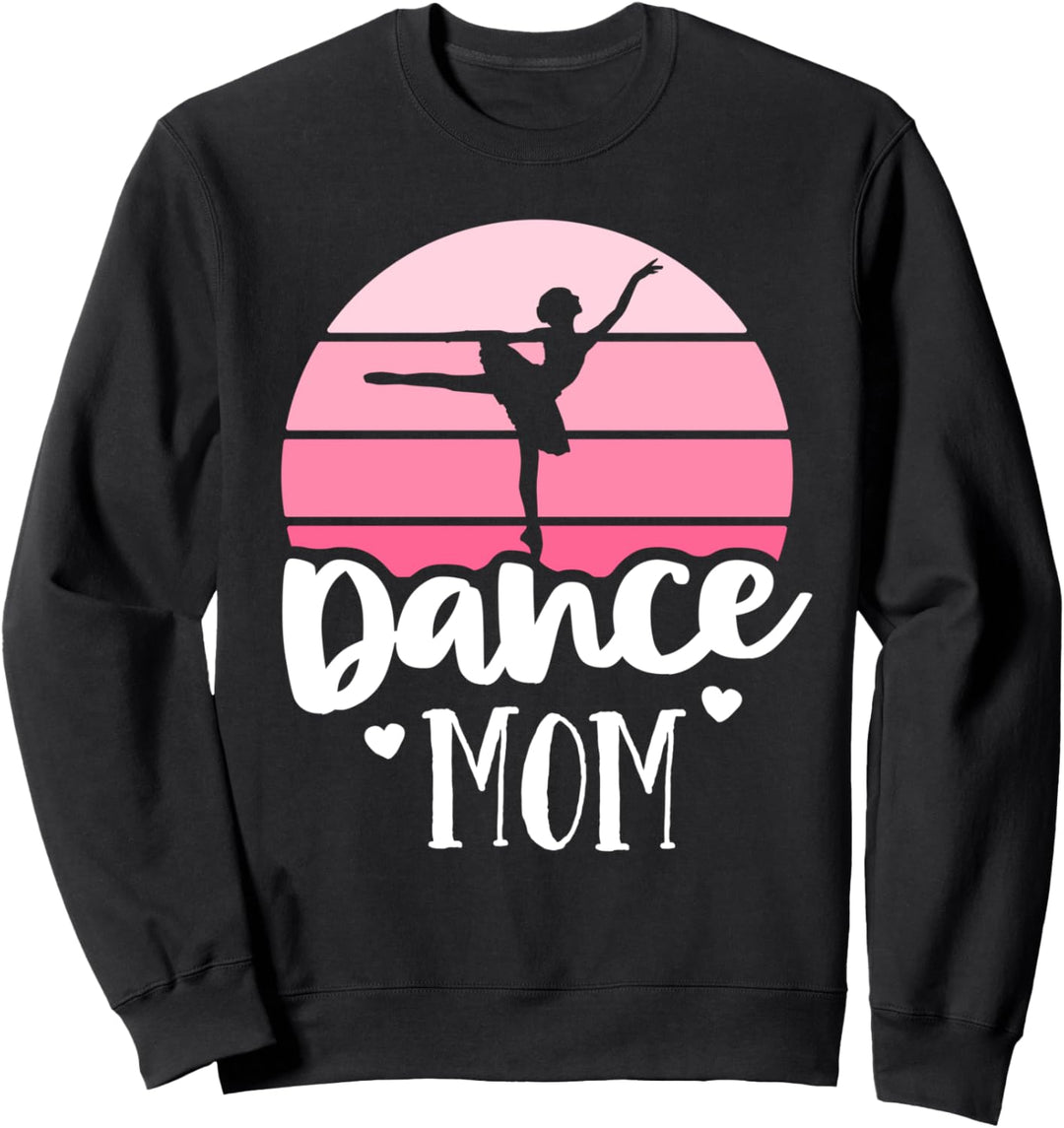 Retro Dance Mom Vintage Pink Ballerina Shirt Ballet Dancer Sweatshirt