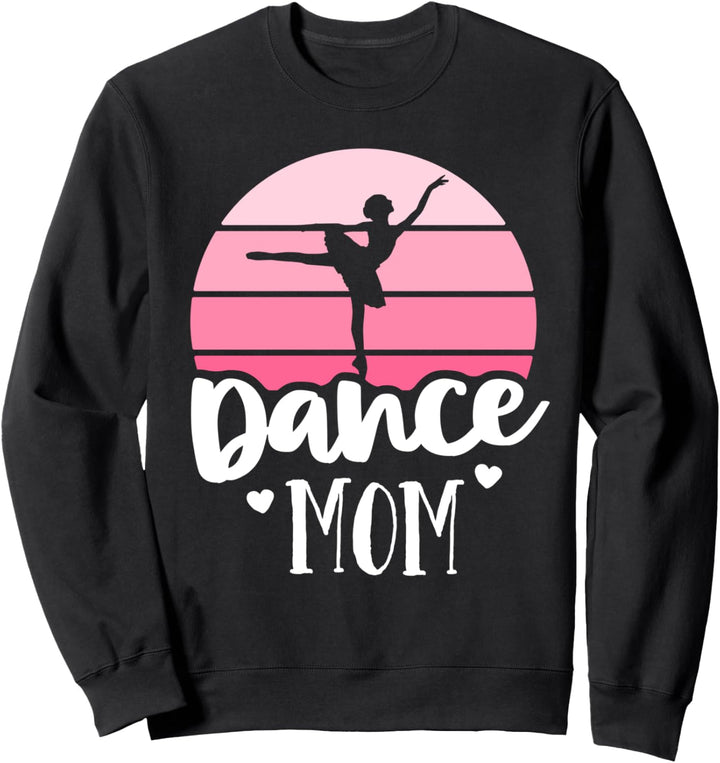Retro Dance Mom Vintage Pink Ballerina Shirt Ballet Dancer Sweatshirt