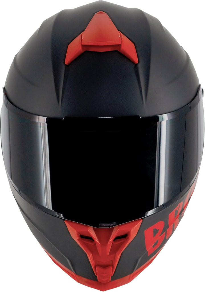 Broken Head BeProud Pro Sport Rot - Motorradhelm Mit Sonnenblende und Spoiler – Inkl. 2 Visiere (Sch
