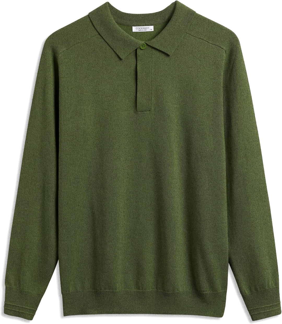 COOFANDY Polo Pullover Herren Pullover mit Polokragen Strick Poloshirt Langarm Business Pullover Win