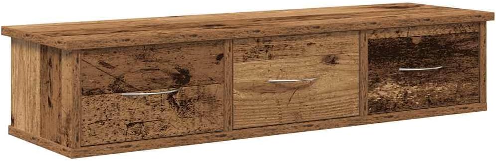 vidaXL Wandschrank Altholz-Optik 88x26x18,5 cm Holzwerkstoff, TV-Hängeschrank, TV-Hängeschränke, sch