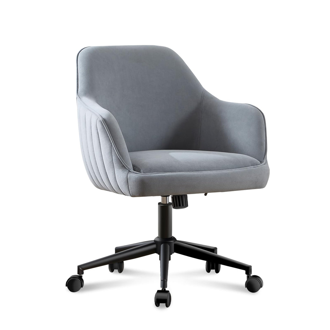 Bürostuhl Homeoffice Samt Schminktischstuhl bis 136 kg Belastbar Ergonomischer Höhenverstellbar Dreh