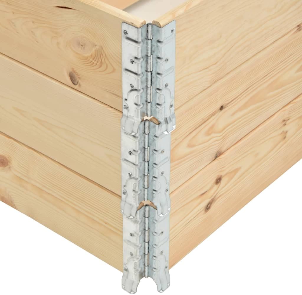 vidaXL Paletten-Aufsatzrahmen 3 Stk. 80×120 cm Kiefern-Massivholz 80x120x19 cm, 80x120x19 cm