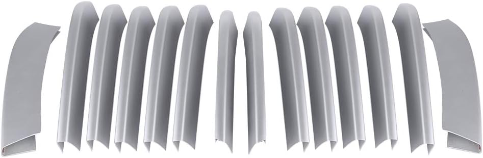 Auto Kühlergrill Abdeckung Trim, 14PCS Auto Kühlergrill Abdeckung Trim Aufkleber Zubehör Ersatz für