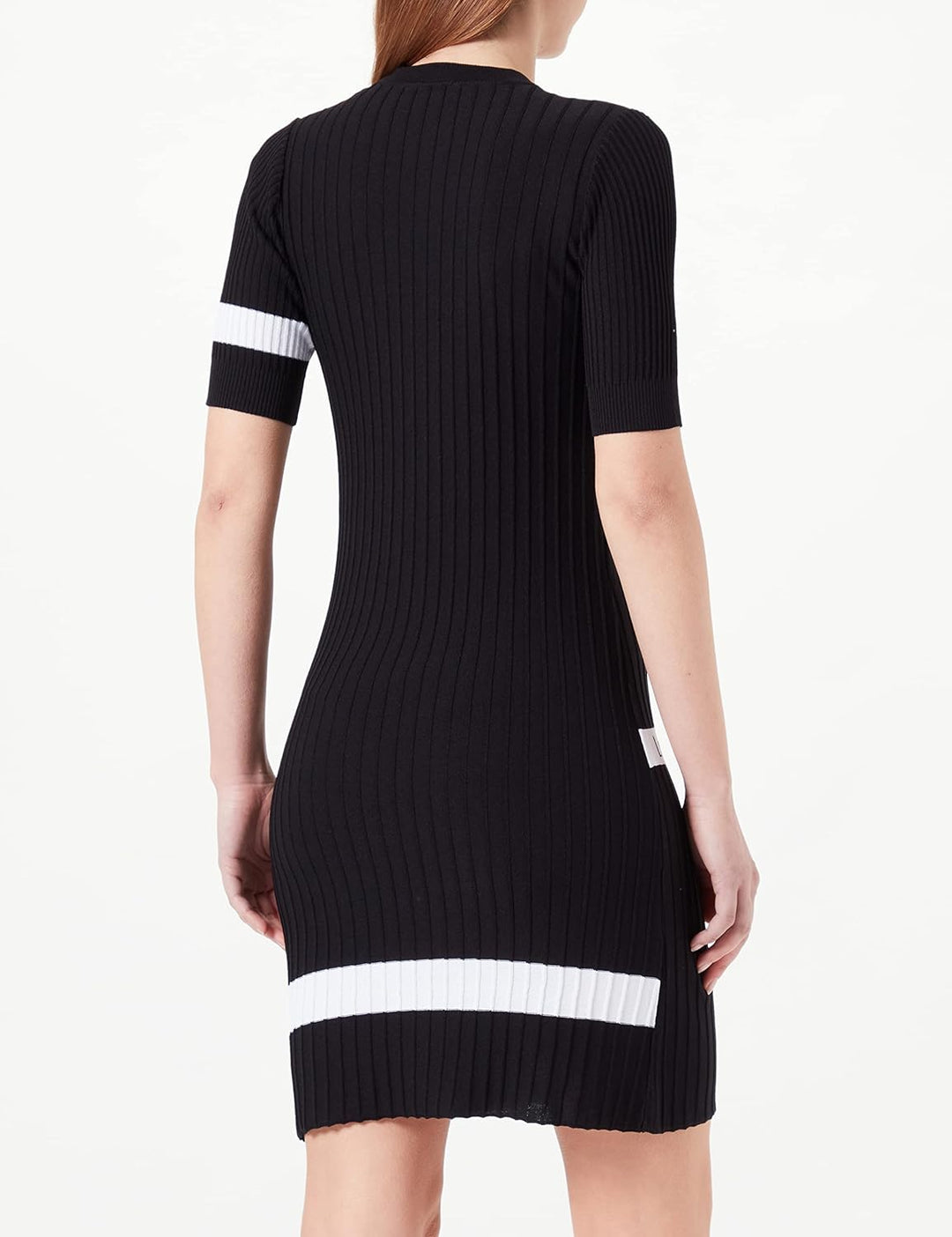Love Moschino Damen Slim Fit Short-Sleeved Dress 40 Schwarz, 40 Schwarz