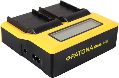 PATONA Dual LCD Ladegerät für BP-A30, BP-A60, BP-A65 Akkus Kompatibel mit Canon EOS C200 C300 Mark I