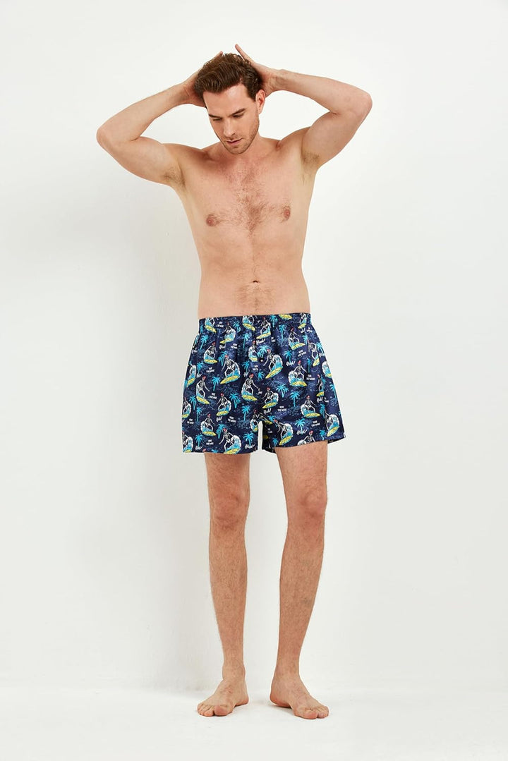JupiterSecret Herren Satin Boxershorts Pack Unterwäsche, Silk Feeling Schlafshorts mit elastischem B