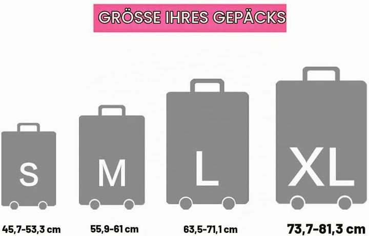 Comfysail Elastisch Reise Kofferhülle Kofferschutzhülle Koffer Schutzhülle mit Reissverschluss Lugga