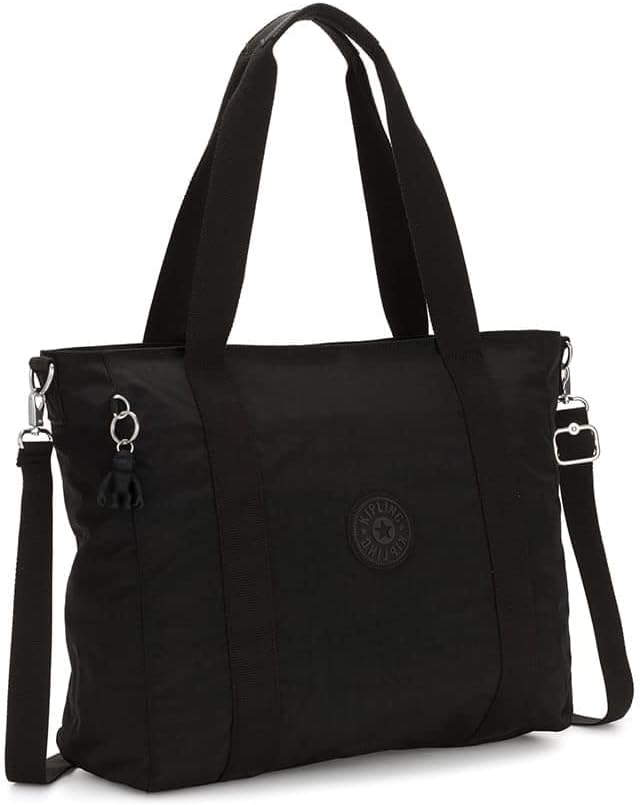 Kipling ASSENI Tote Bag mit Innenfächern Black Noir, Black Noir