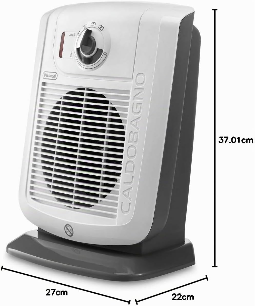 De'Longhi HBC 3030 Heizlüfter, Heizlüfter, 2 Leistungsstufen, ECO-SILENCE Funktion, Tropfschutz, Som