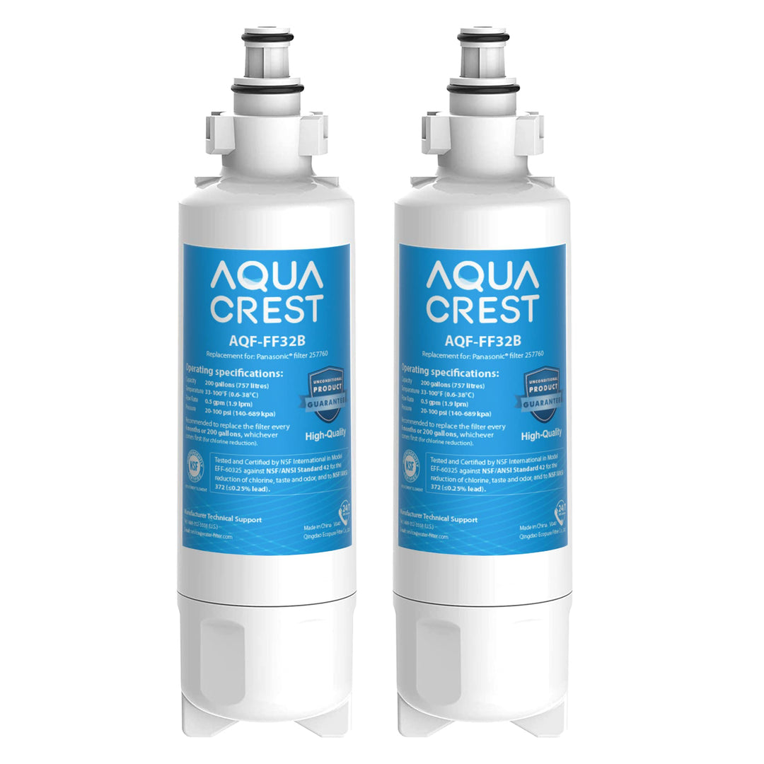Aquacrest 257760 Ersatz-Kühlschrank-Wasserfilter, kompatibel mit Panasonic CNRAH 257760, CNRBH-12595