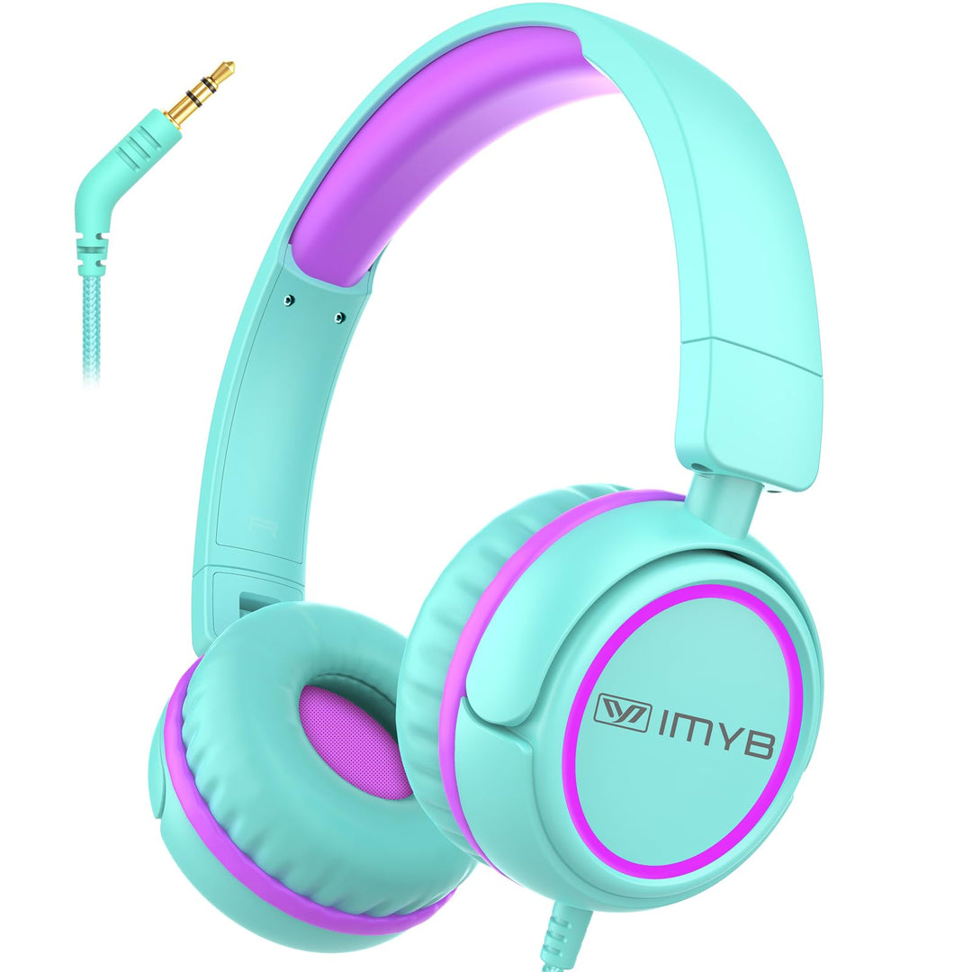 Kinder kopfhörer, Kopfhörer für Kinder mit Kabel, faltbar, Stereo Sound, Sichere Lautstärkebegrenzun
